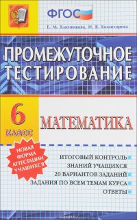 Математика. 6 класс. Промежуточное тестирование