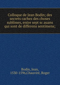 Colloque de Jean Bodin