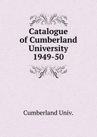 Catalogue of Cumberland University