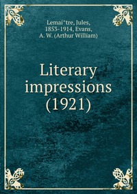 Literary impressions (1921)