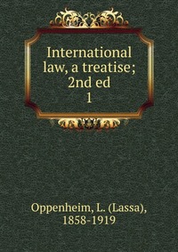 International law, a treatise