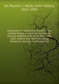 Secession in Switzerland and in the United States compared