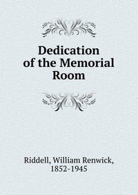 Dedication of the Memorial Room