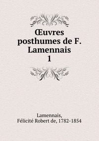 ?uvres posthumes de F. Lamennais