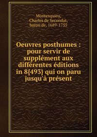 Oeuvres posthumes