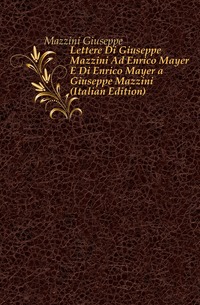 Lettere Di Giuseppe Mazzini Ad Enrico Mayer E Di Enrico Mayer a Giuseppe Mazzini (Italian Edition)