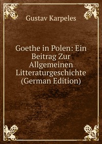 Goethe in Polen: Ein Beitrag Zur Allgemeinen Litteraturgeschichte (German Edition)