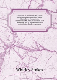 Goidilica; or, Notes on the Gaelic manuscripts preserved at Turin, Milan, Berne, Leyden, the monastery of S. Paul, Carinthia, and Cambridge, with . and the Old-Irish notes in the Book of Arma