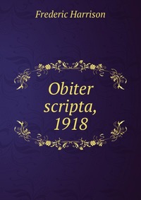 Obiter scripta, 1918